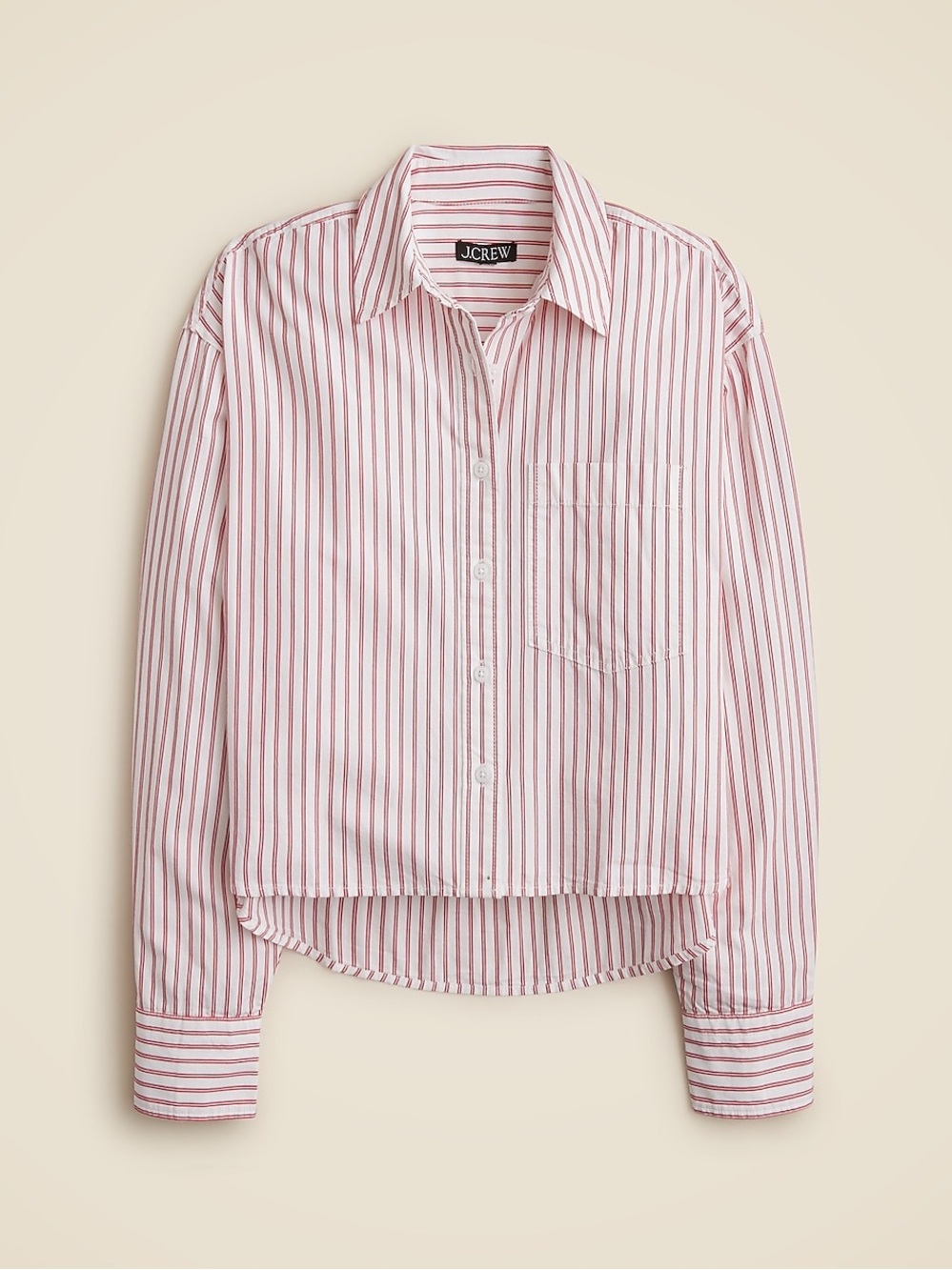 Étienne cropped button-up shirt in stripe